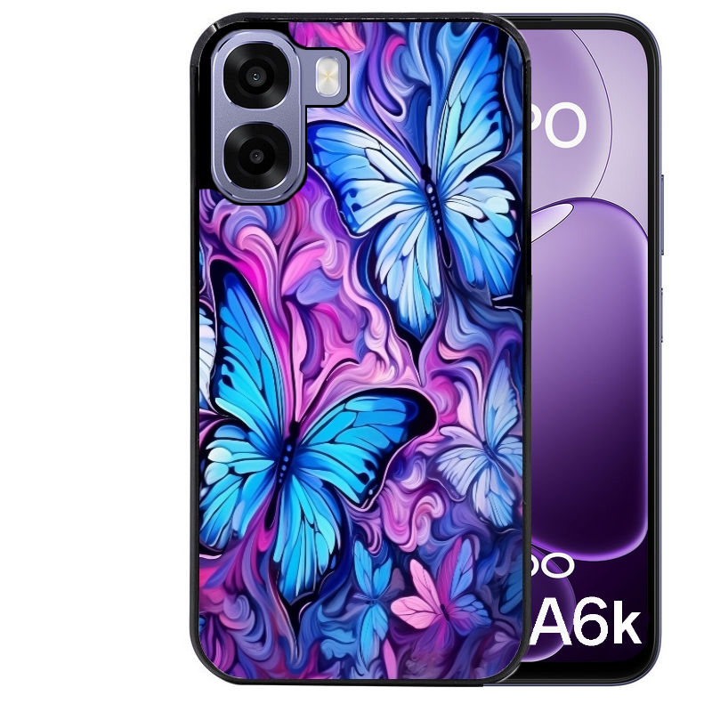 Coque pour Oppo A6 A6 A6K papillon violet UV
