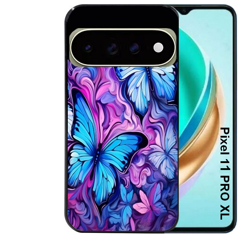 Coque pour Pixel 10 / 11 / PRO / XL papillon violet UV