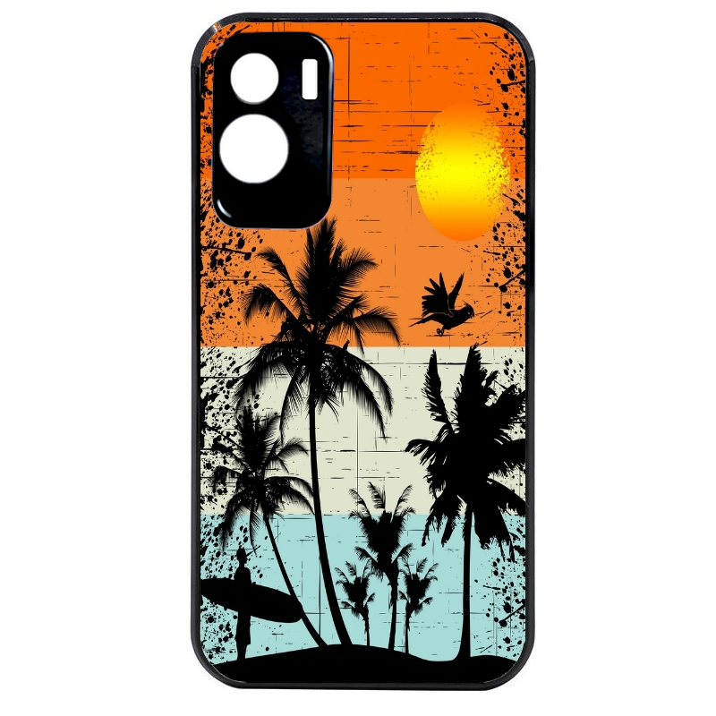 Coque noire taperso pour Honor 70 LITE 90 et LITE avec motif hawai sun protection antichoc personnalisée