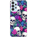Coque taperso pour Galaxy A13 4G et 5G A23 A53 avec motif tete de mort violet protection antichoc personnalisée