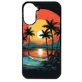 Coque noire taperso pour Redmi A5 4G avec motif hawaii palmier protection antichoc personnalisée