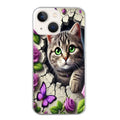 Coque taperso pour Iphone 11 et PRO PRO MAX avec motif chat papillon 3 protection antichoc personnalisée