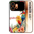 Coque noire taperso pour Honor 600 et 600 PRO avec motif perroquet personnalisee protection antichoc personnalisée
