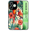 Coque noire pour Honor 600 LITE avec motif perroquet tropical protection antichoc personnalisée