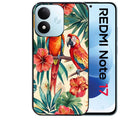 Coque pour Redmi Note 17 et PRO 4G 5G Max perroquet et fleurs