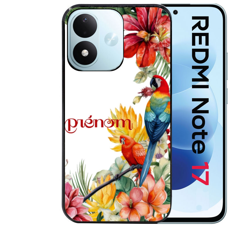 Coque pour Redmi Note 17 et PRO 4G 5G Max personnalisée perroquet