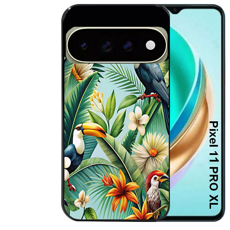 Coque pour Pixel 10 / 11 / PRO / XL perroquet toucan