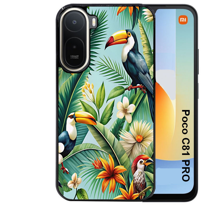 Coque pour POCO C81 PRO perroquet toucan