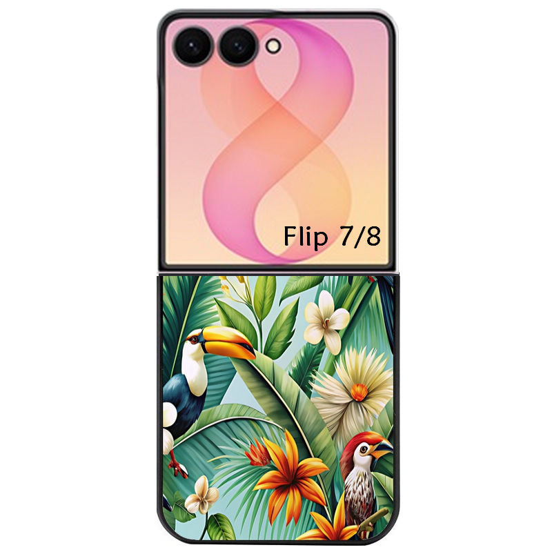 Coque pour Z FLIP 6 7 8 perroquet toucan