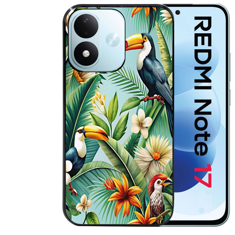 Coque pour Redmi Note 17 et PRO 4G 5G Max perroquet toucan