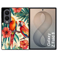 Coque pour Z FOLD 8 perroquet et fleurs