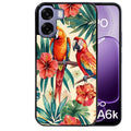 Coque pour Oppo A6 A6 A6K perroquet et fleurs