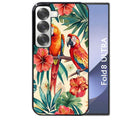 Coque pour Z Fold 8 / ULTRA perroquet et fleurs