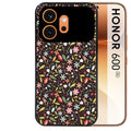 Coque noire taperso pour Honor 600 et 600 PRO avec motif petites feurs multicolores protection antichoc personnalisée
