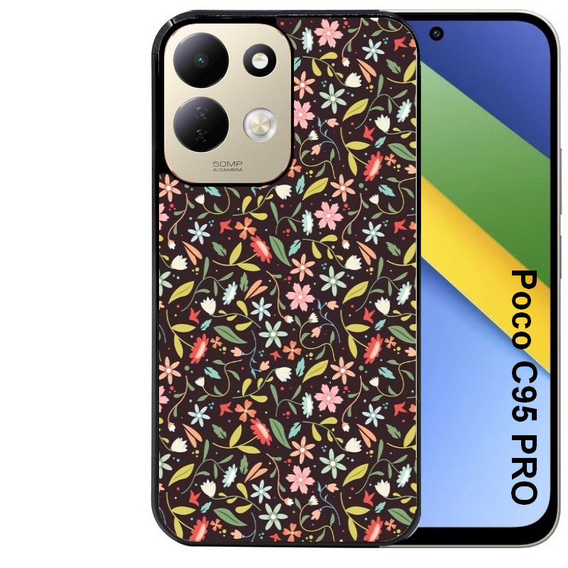 Coque pour POCO C95 PRO petites fleurs