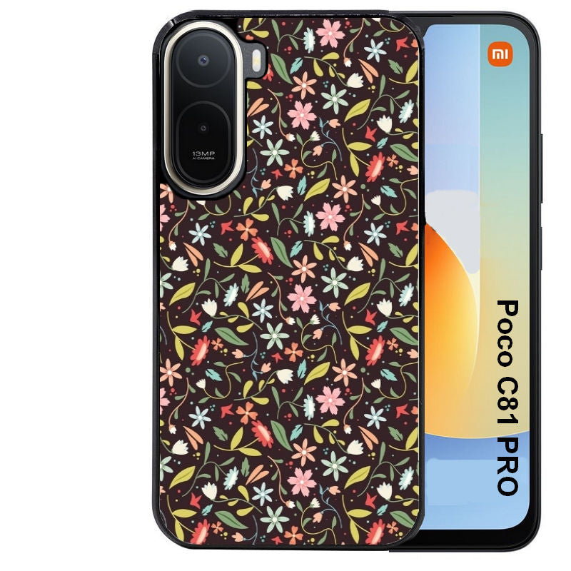 Coque pour POCO C81 PRO petites fleurs