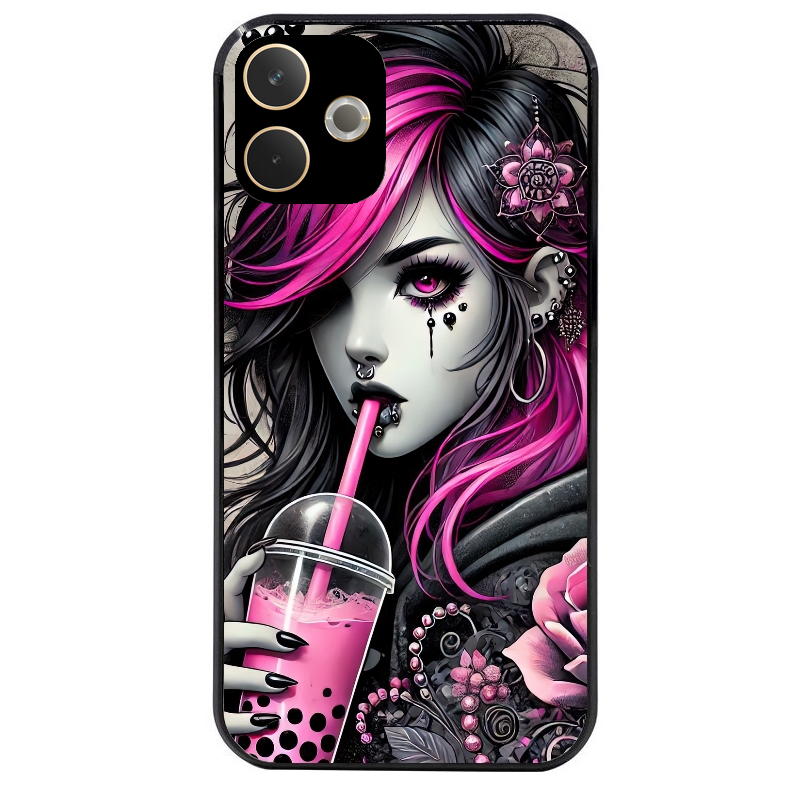 Coque noire taperso pour OPPO A5 PRO 4G et 5G avec motif anime et gothic boba protection antichoc personnalisée