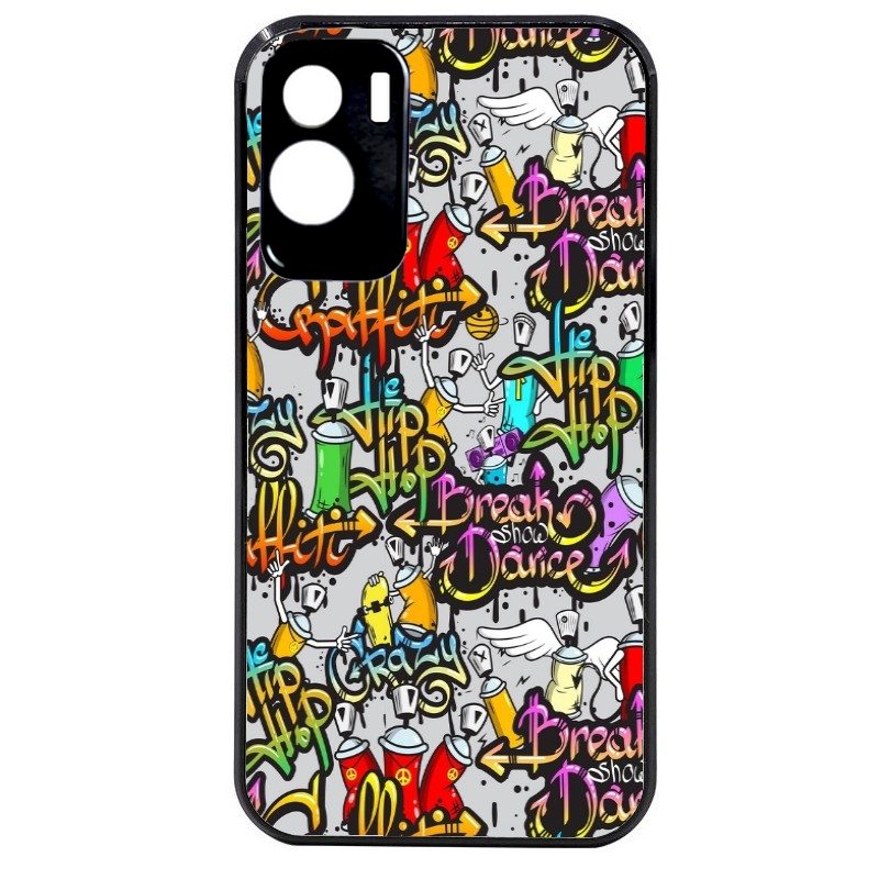Coque noire taperso pour Honor 70 LITE 90 et LITE avec motif tag et graffiti protection antichoc personnalisée