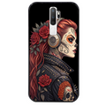 Coque noire taperso pour OPPO A5 A9 2020 avec motif tete de mort rock protection antichoc personnalisée