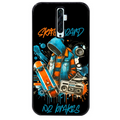 Coque noire taperso pour OPPO Reno 2 et 2Z avec motif skate board protection antichoc personnalisée