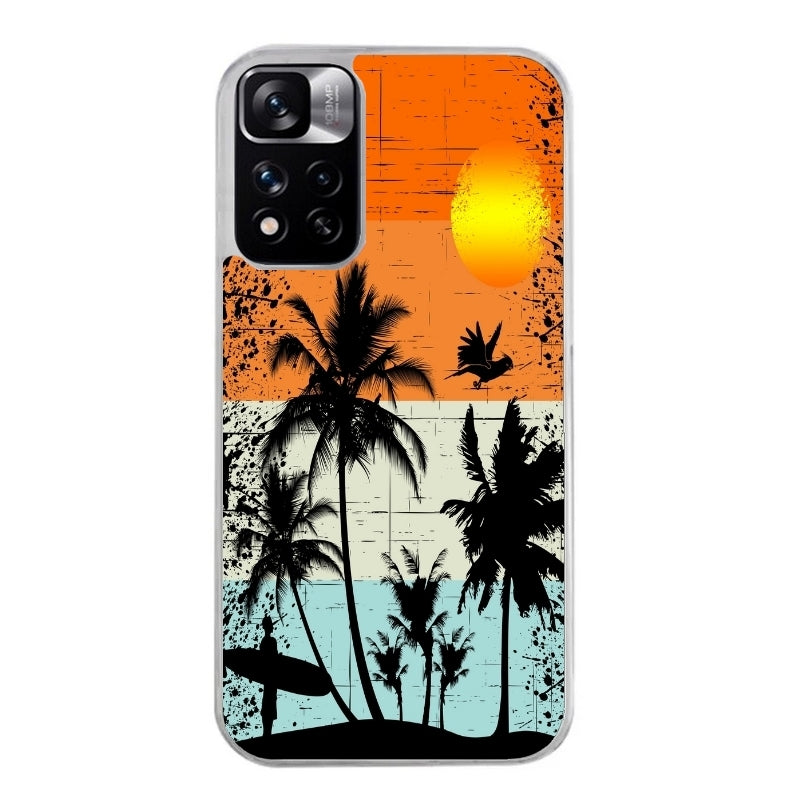 Coque taperso pour Redmi Note 12 4G 5G PRO 4G avec motif hawai sun protection antichoc personnalisée