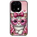 Coque noire taperso pour OnePlus 15 avec motif chat lunettes protection antichoc personnalisée