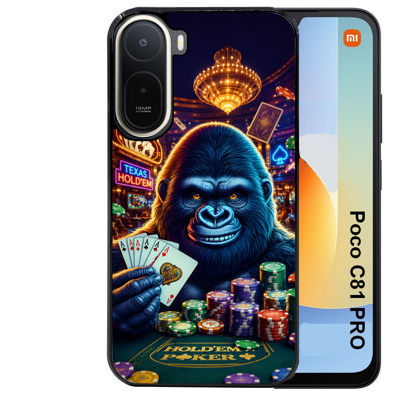 Coque pour POCO C81 PRO poker casino gorille