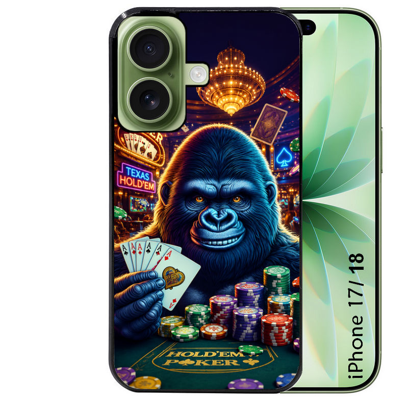 Coque pour Iphone 18 / PRO / PRO MAX / 18E poker casino gorille