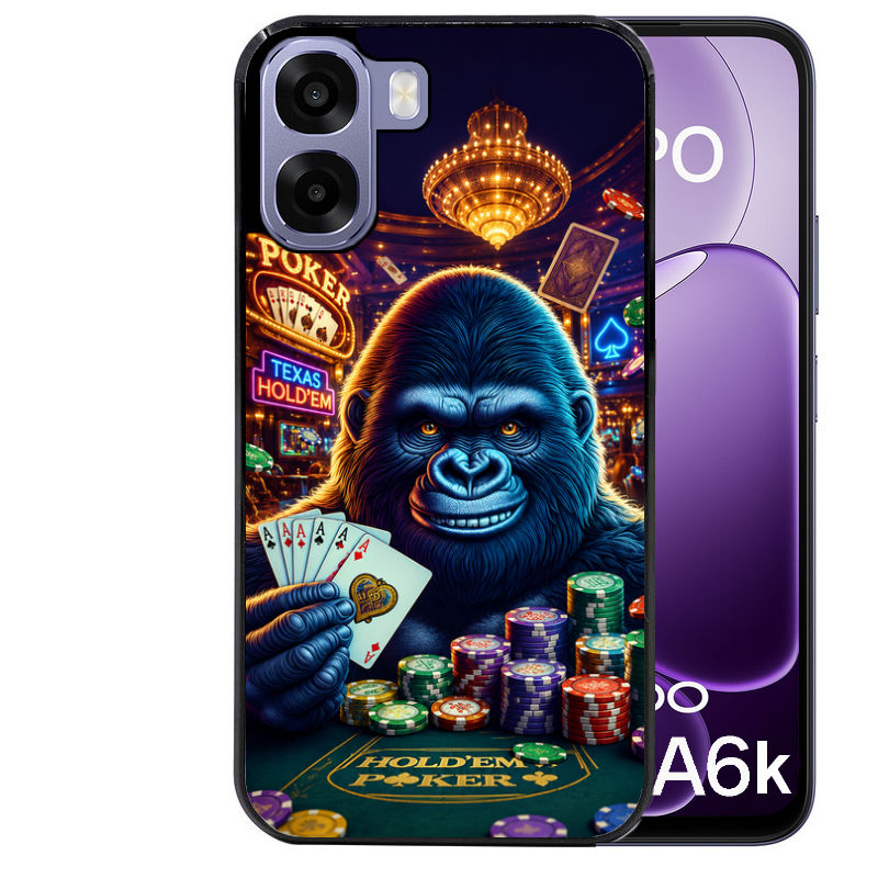 Coque pour Oppo A6 A6 A6K poker casino gorille