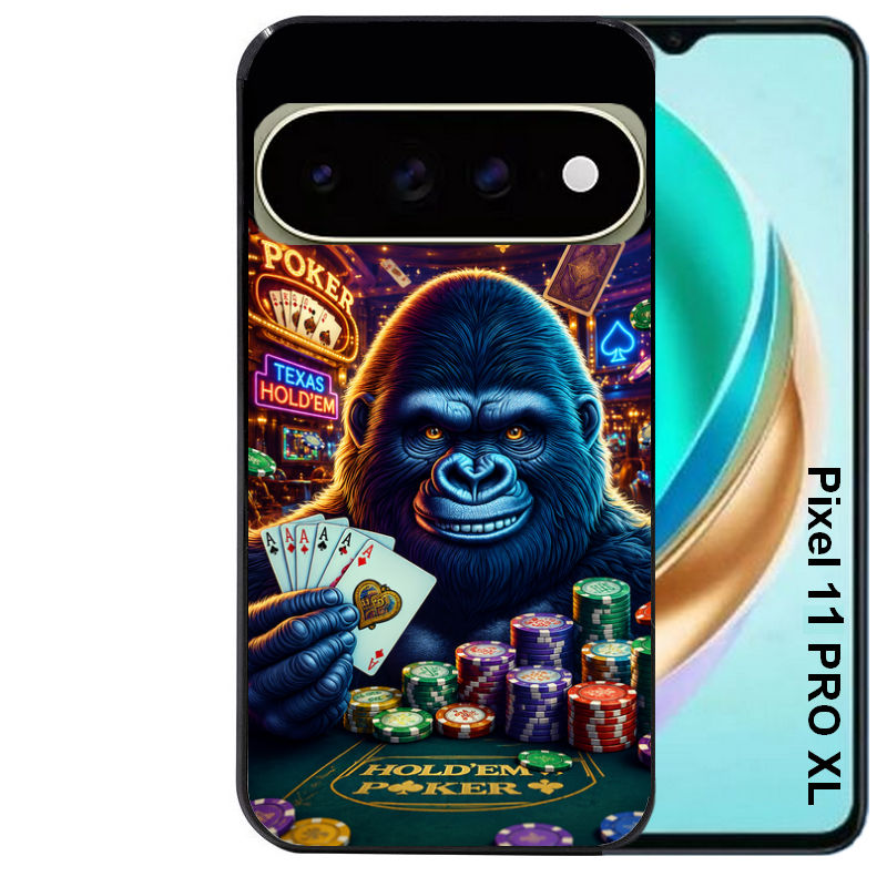 Coque pour Pixel 10 / 11 / PRO / XL poker casino gorille