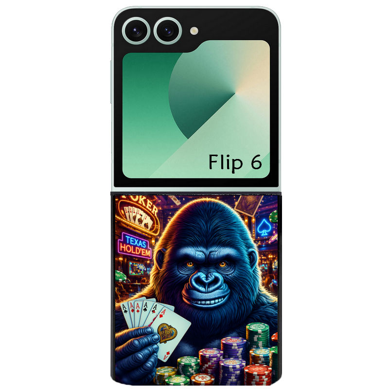 Coque pour Z FLIP 6 7 8 poker casino gorille