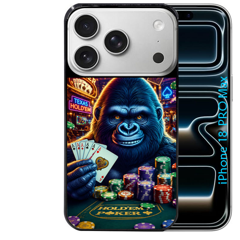 Coque pour Iphone 18 / PRO / PRO MAX / 18E poker casino gorille