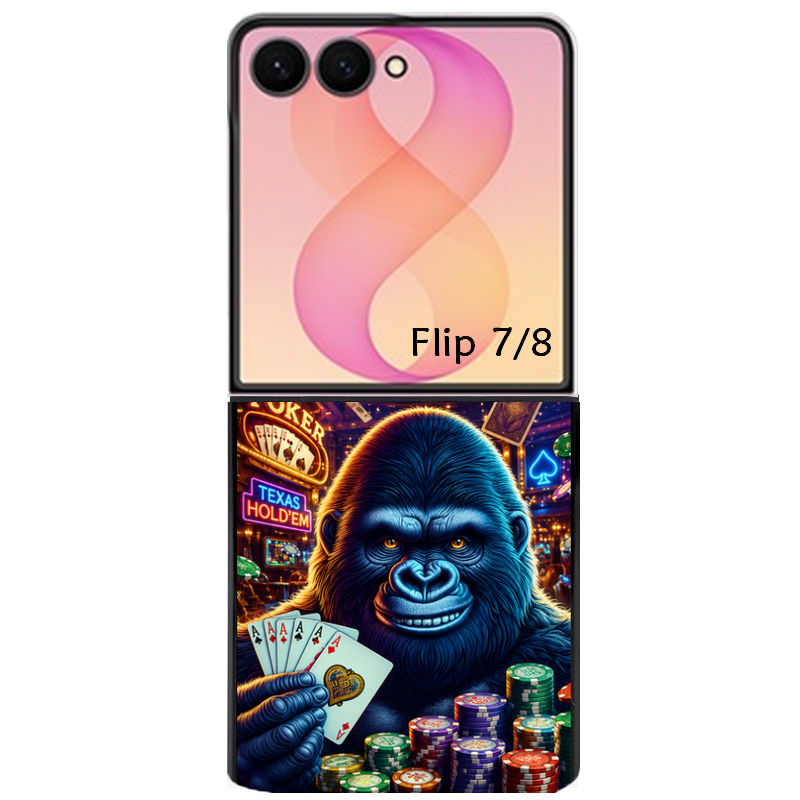 Coque pour Z FLIP 6 7 8 poker casino gorille