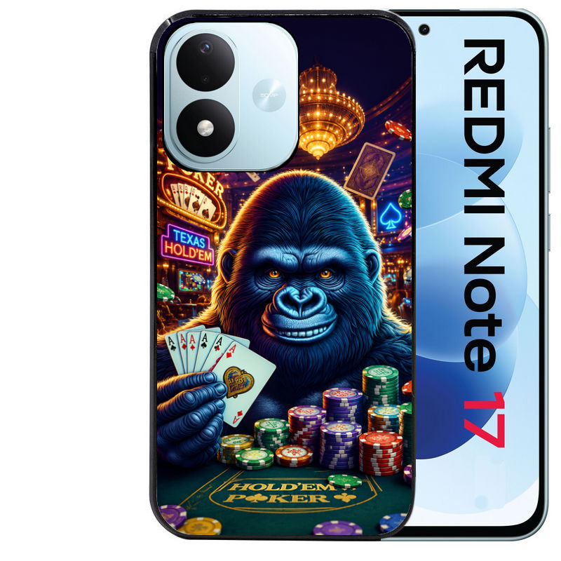 Coque pour Redmi Note 17 et PRO 4G 5G Max poker casino gorille