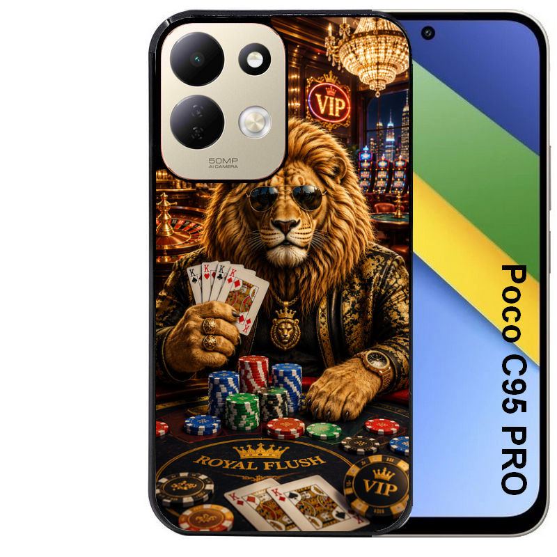 Coque pour POCO C95 PRO poker casino lion