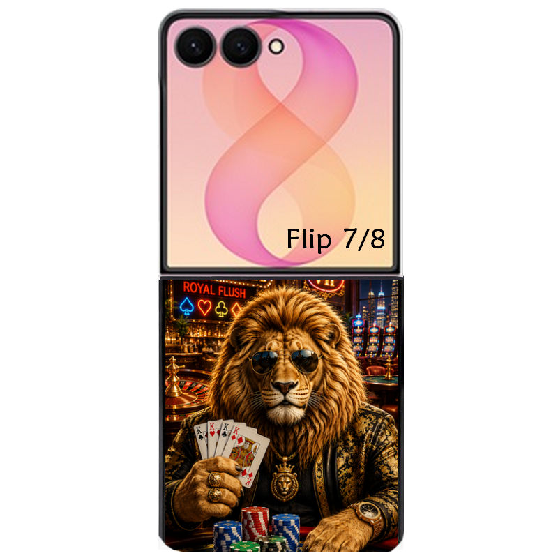 Coque pour Z FLIP 6 7 8 poker casino lion