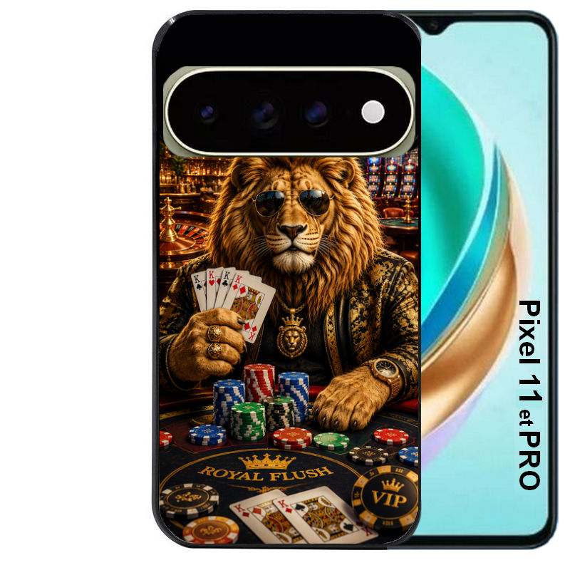 Coque pour Pixel 10 / 11 / PRO / XL poker casino lion