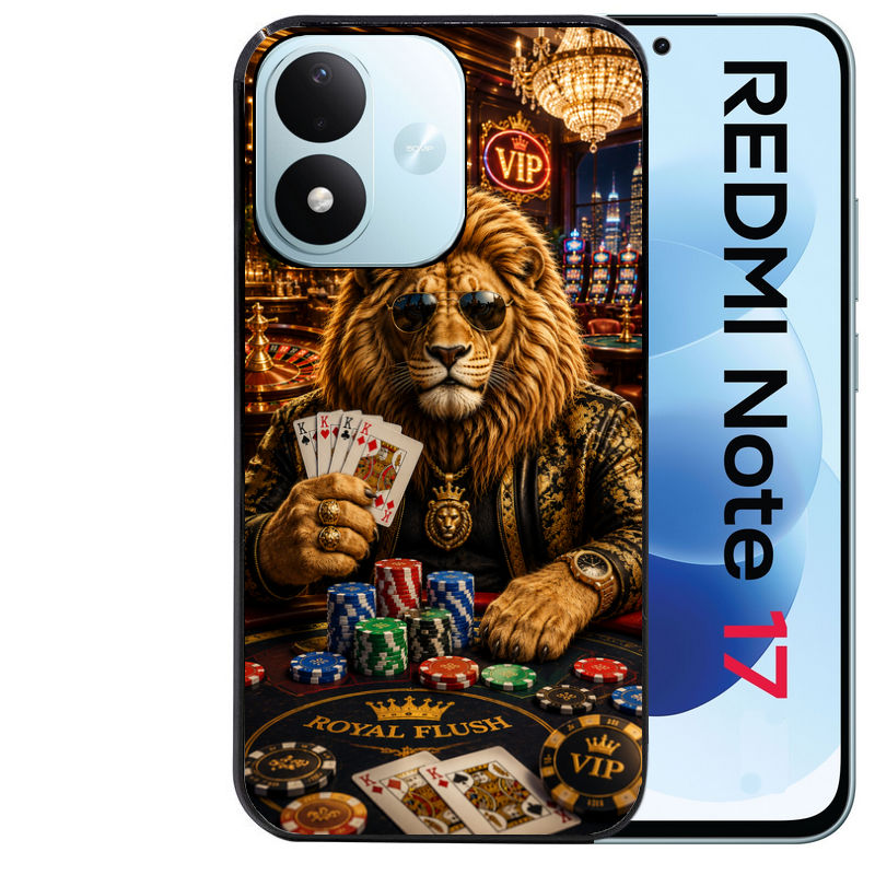 Coque pour Redmi Note 17 et PRO 4G 5G Max poker casino lion