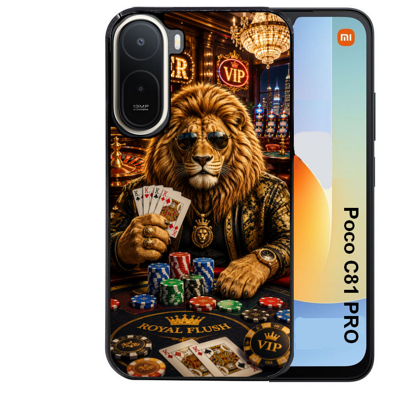 Coque pour POCO C81 PRO poker casino lion