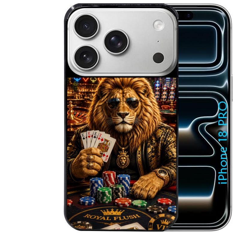 Coque pour Iphone 18 / PRO / PRO MAX / 18E poker casino lion