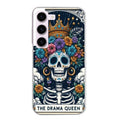 Coque taperso pour galaxy S21 et PLUS ULTRA FE avec motif tete de mort drama queen protection antichoc personnalisée