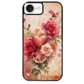 Coque noire taperso pour Iphone 17 17E AIR MAX PRO avec motif coeur et fleur personnalisee protection antichoc personnalisée