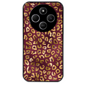 Coque noire taperso pour POCO C75 avec motif leopard grenat protection antichoc personnalisée