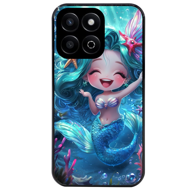 Coque noire taperso pour Honor 70 LITE 90 et LITE avec motif sirene style anime protection antichoc personnalisée
