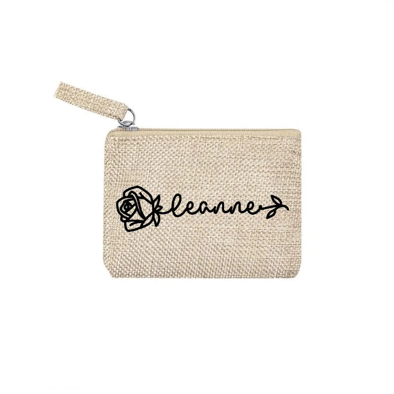 Chaussette courte personnalisée avec votre prénom fleur disponible en blanc, rose, vert, jaune, violet et bleu