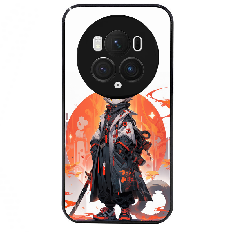 Coque noire taperso pour Magic 5 6 LITE et PRO avec motif anime chat japan personnalise protection antichoc personnalisée