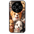 Coque noire taperso pour POCO C75 avec motif chien smile protection antichoc personnalisée