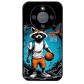 Coque noire taperso pour Honor X9A avec motif basket racoon protection antichoc personnalisée