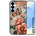 Coque noire taperso pour galaxy S26 et PLUS ULTRA FE avec motif bois et papillon 3 protection antichoc personnalisée