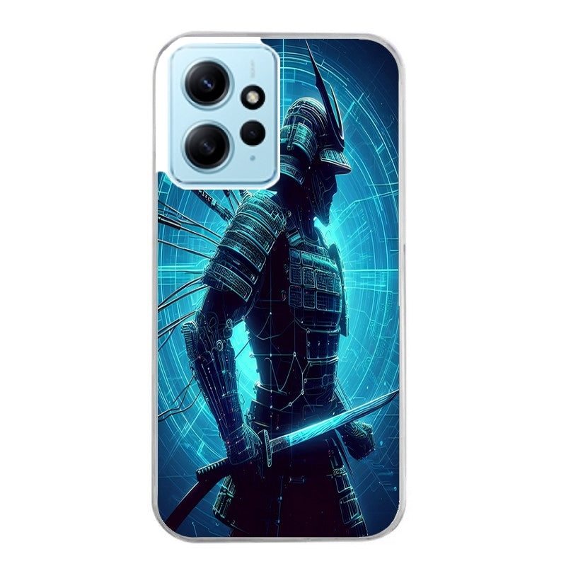 Coque taperso pour Redmi Note 12 4G 5G PRO 4G avec motif samourai bleu protection antichoc personnalisée